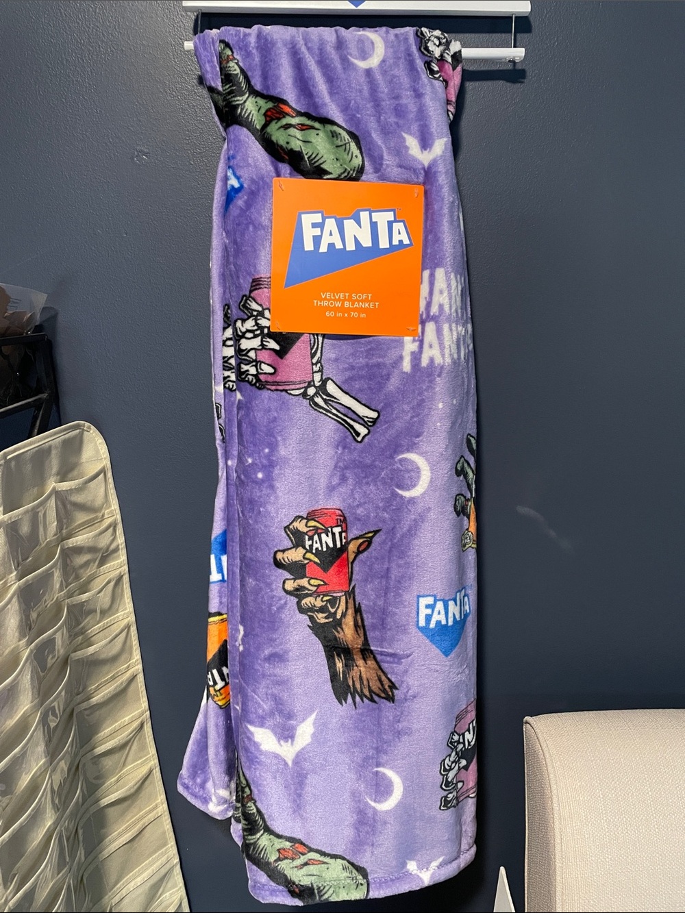 Fanta Monster Halloween Plush Blanket Throw 60x70